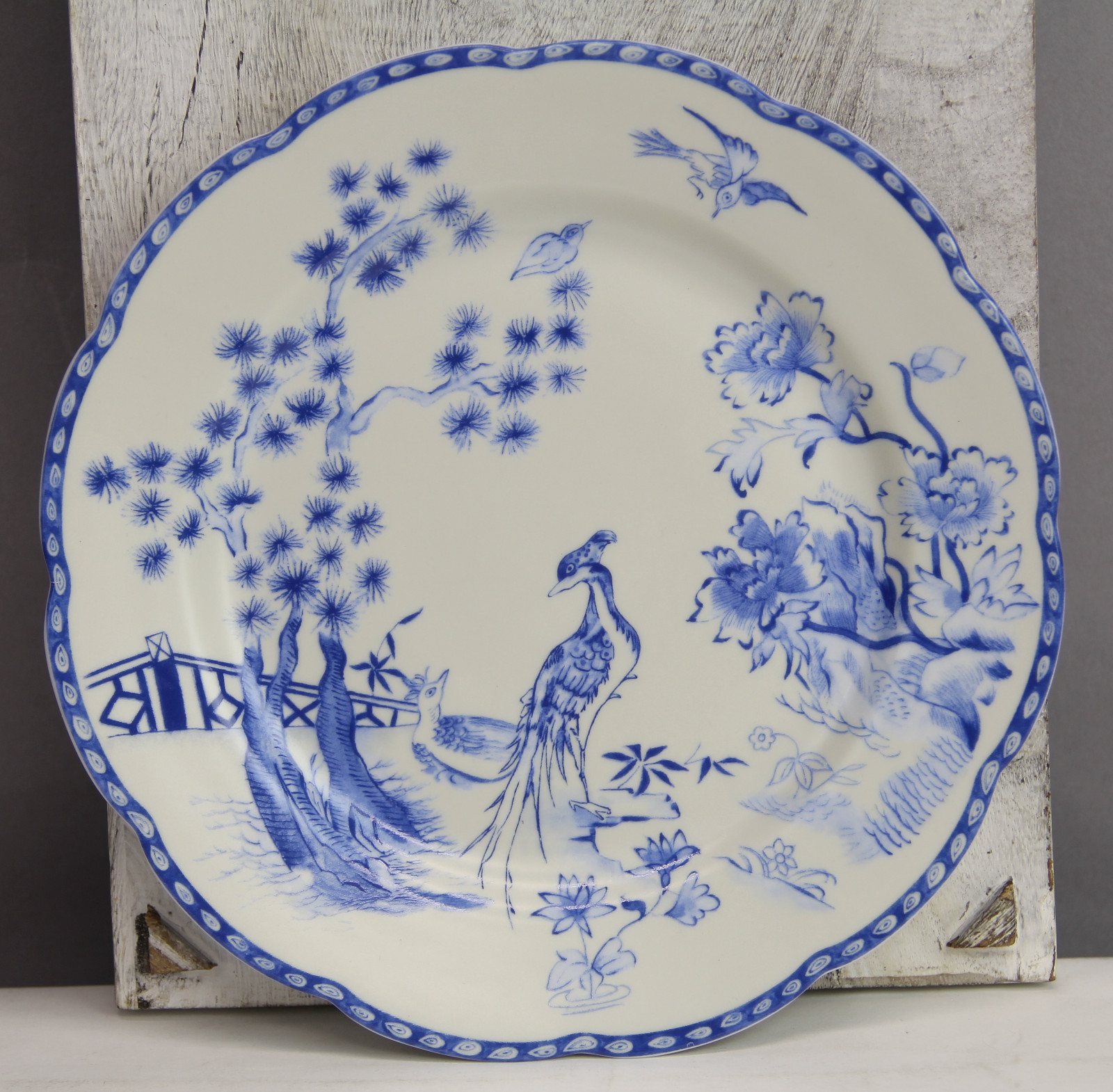 12x MOTTAHEDEH WILLIAMSBURG VIRGINIA BLUE DESSERT PIE PLATE 8 3/4