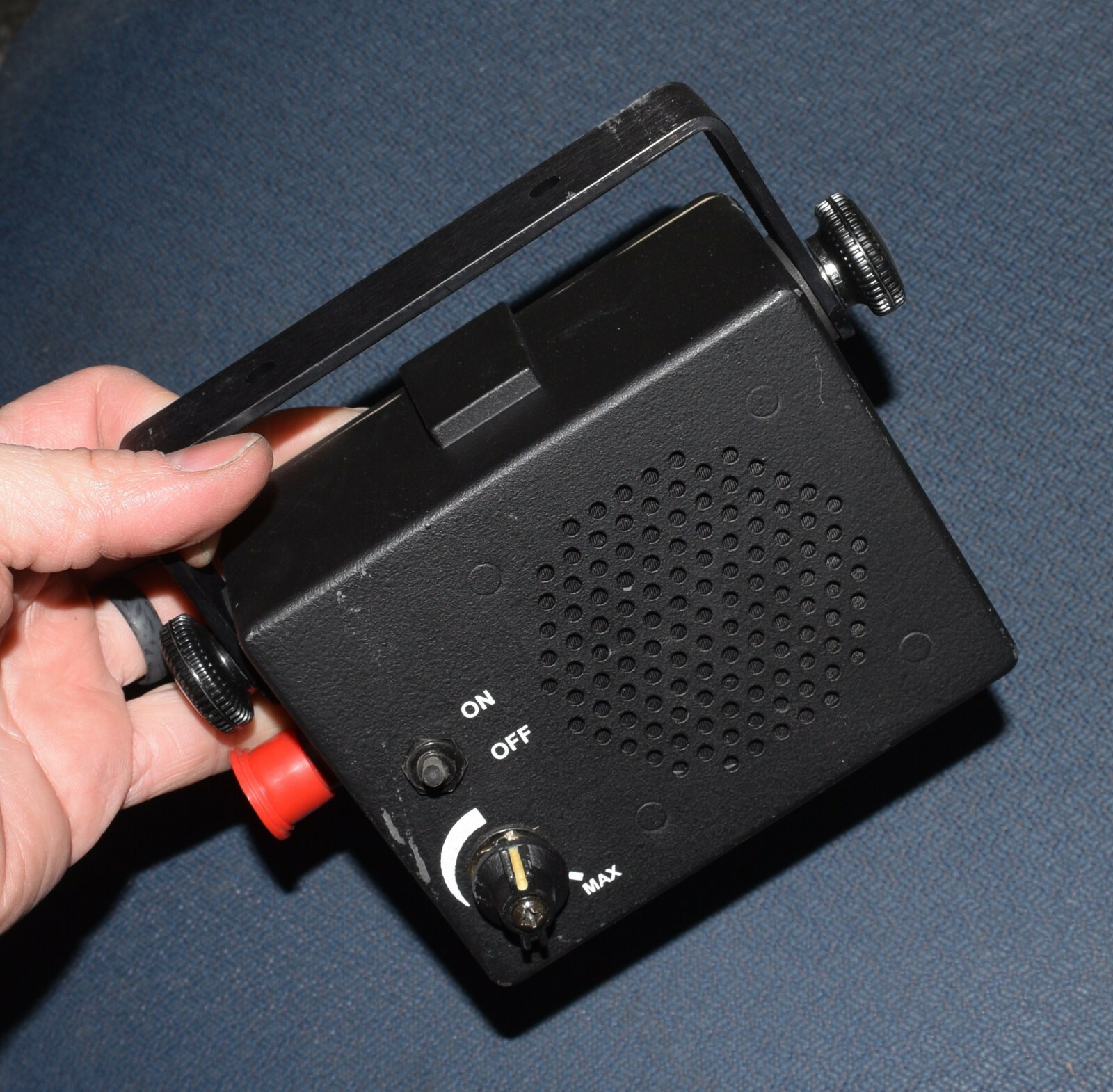 THALES MILITARY RADIO COMPACT VEHICLE SPEAKER & BRACKET 1600599-1 REV. E MBITR