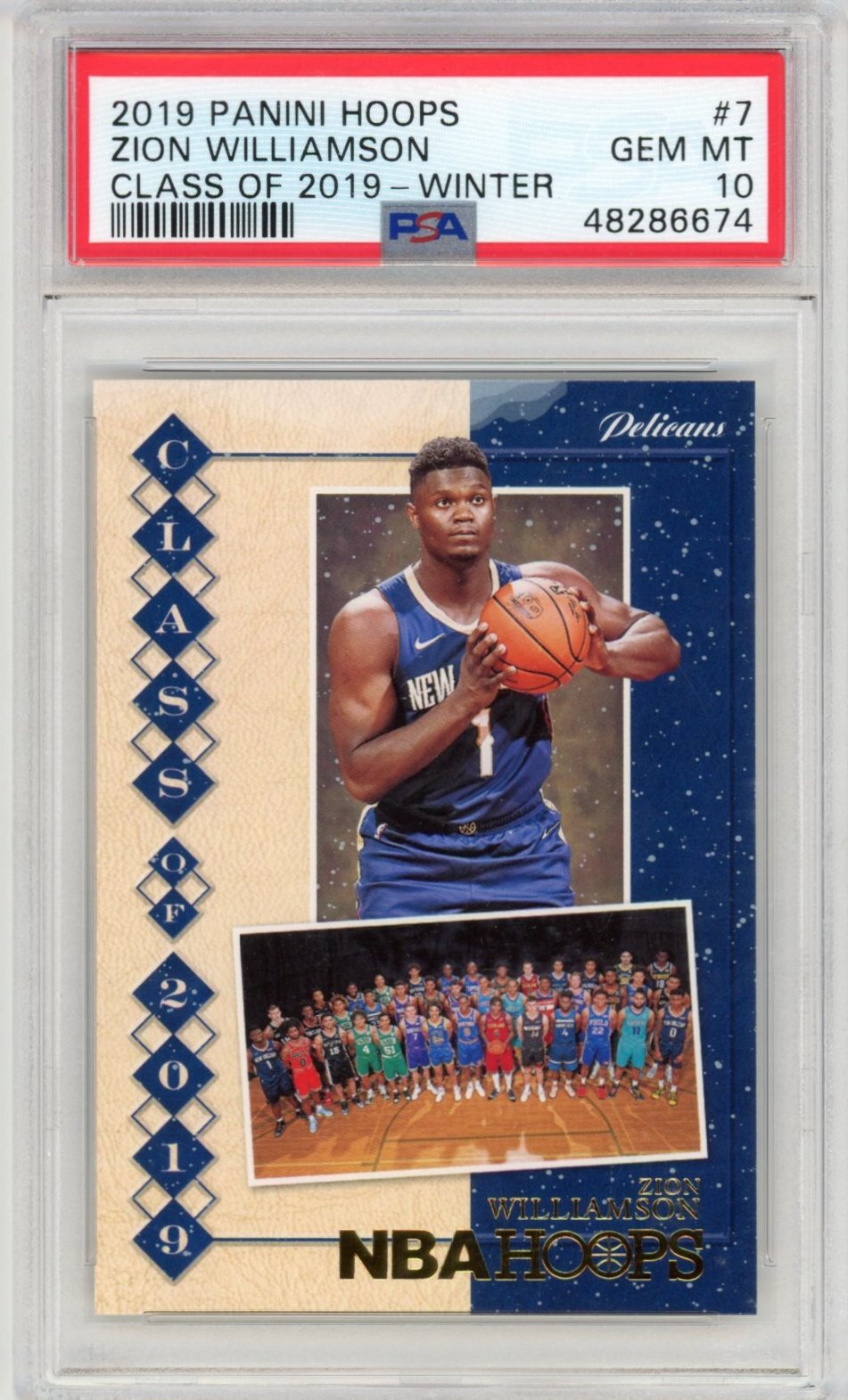 2019-20 Panini NBA Hoops Zion Williamson Class of 2019