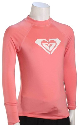 

Рашгард Roxy Girls Whole Hearted LS — клубнично-розовый — новинка, Красный