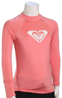 Рашгард Roxy Girls Whole Hearted LS — клубнично-розовый — новинка