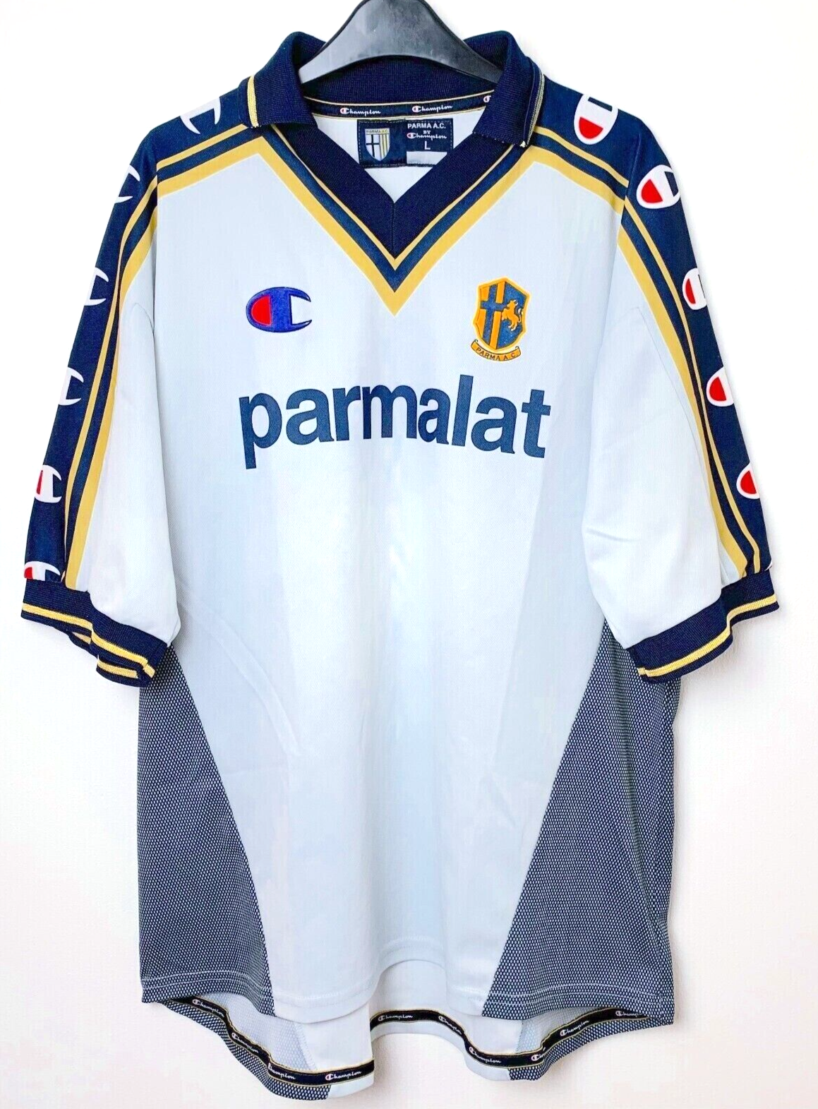 SUPERB RARE BNWT 2000/01 PARMA AWAY FOOTBALL SHIRT. SIZE XS