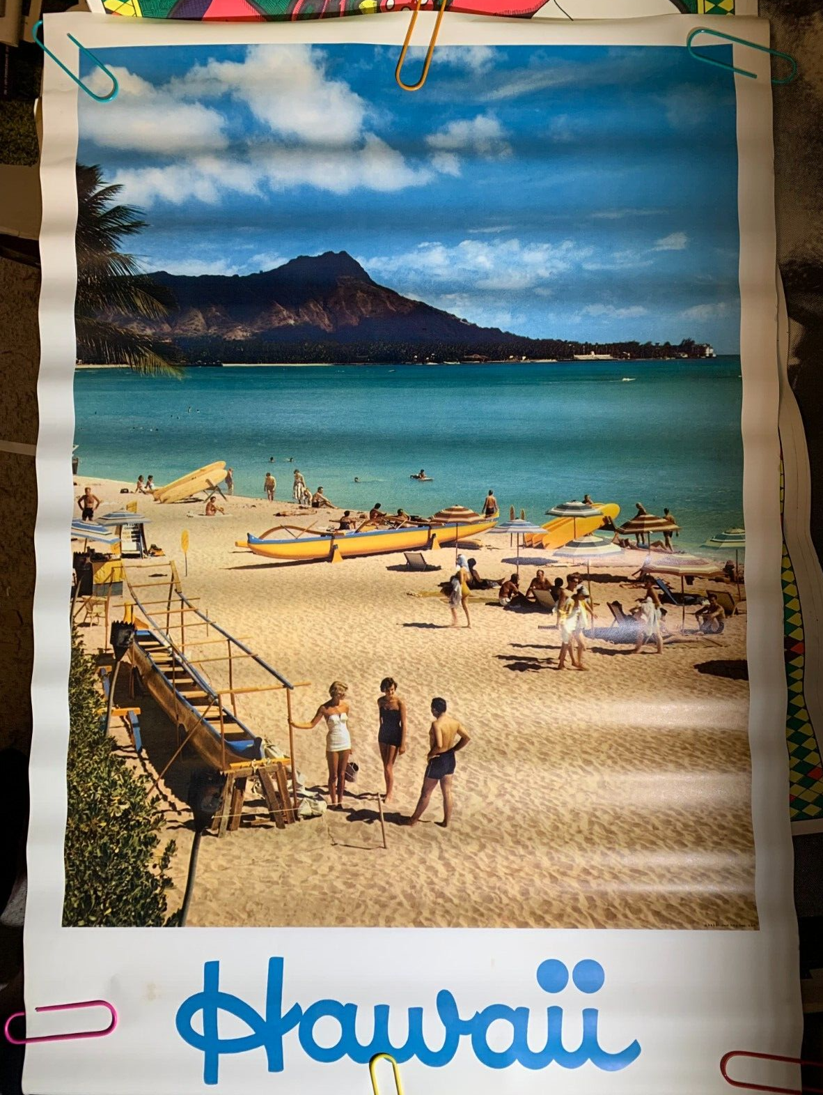 HAWAII VINTAGE 1970's ORIGINAL VACATION PROMO ADVERTISEMENT