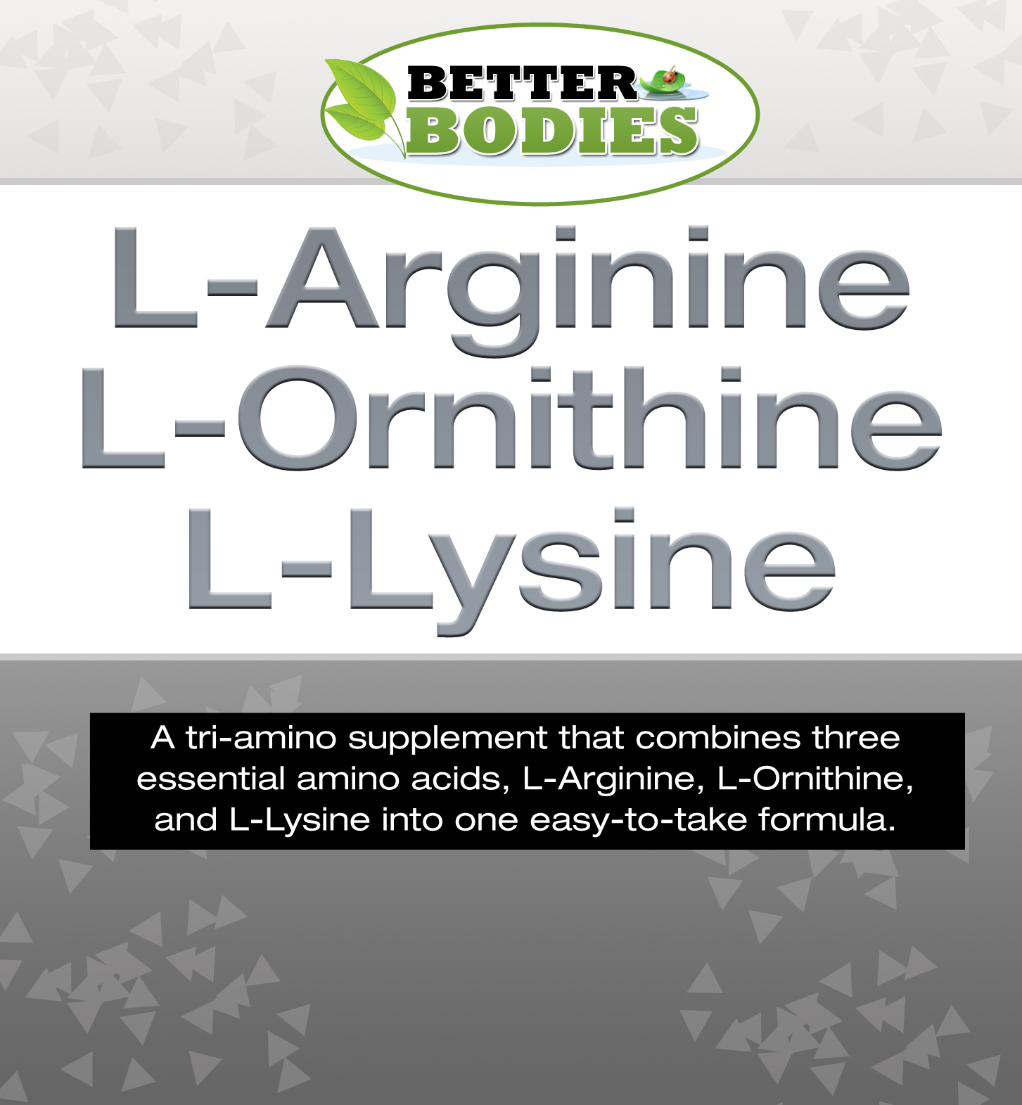 LArginine LOrnithine LLysine Tablets Better Bodies Increase Lean