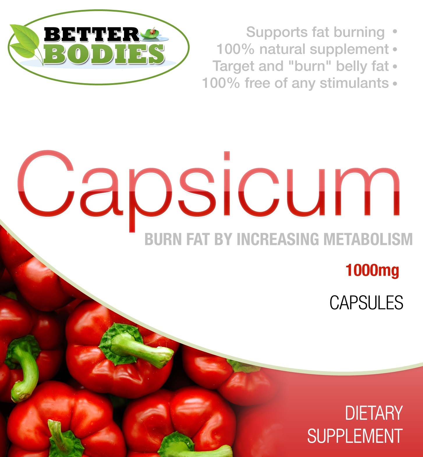 Capsicum 1000mg Chilli Weight Loss Diet Fat Burner Slimming Pills