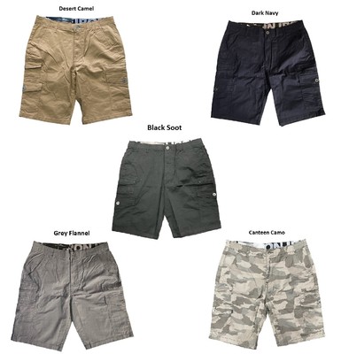 IRON Clothing Flex Comfort Waistband Stretch Twill Multi Pocket Cargo Short