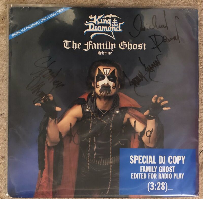 KING DIAMOND = Autographed "The Family Ghost" Vinyl/LP (with Proof)