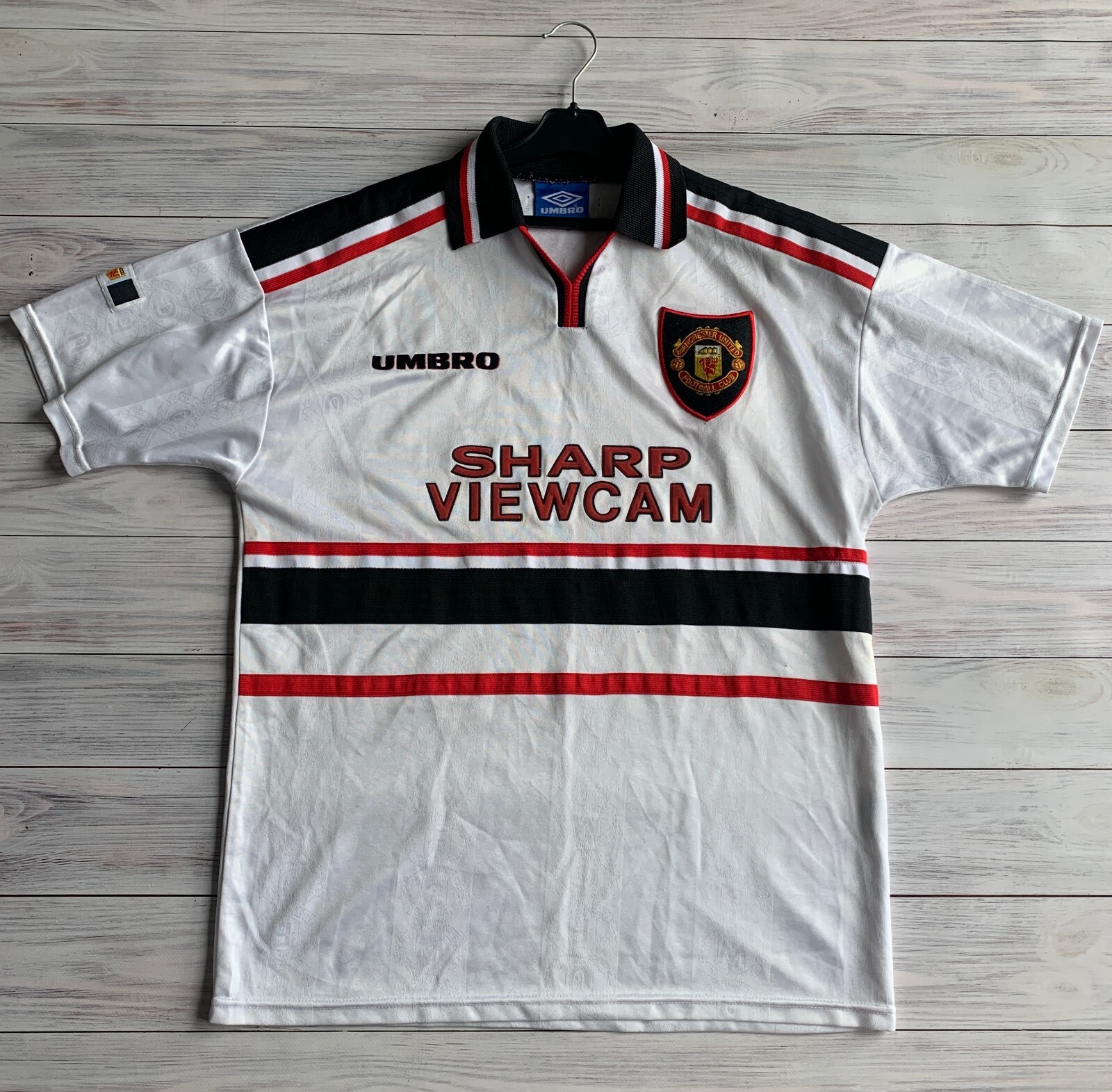 Umbro Manchester United ユニフォーム Lサイズ 白 Umbro Manchester United Vodafone 100 year jersey Men's Size