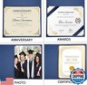 MyGradDay 25 Packs, Certificate Holders, Diploma Covers, Gold Foil Border, for Letter Size 8.5x11 Document Covers, Cardstock,Navy Blue
