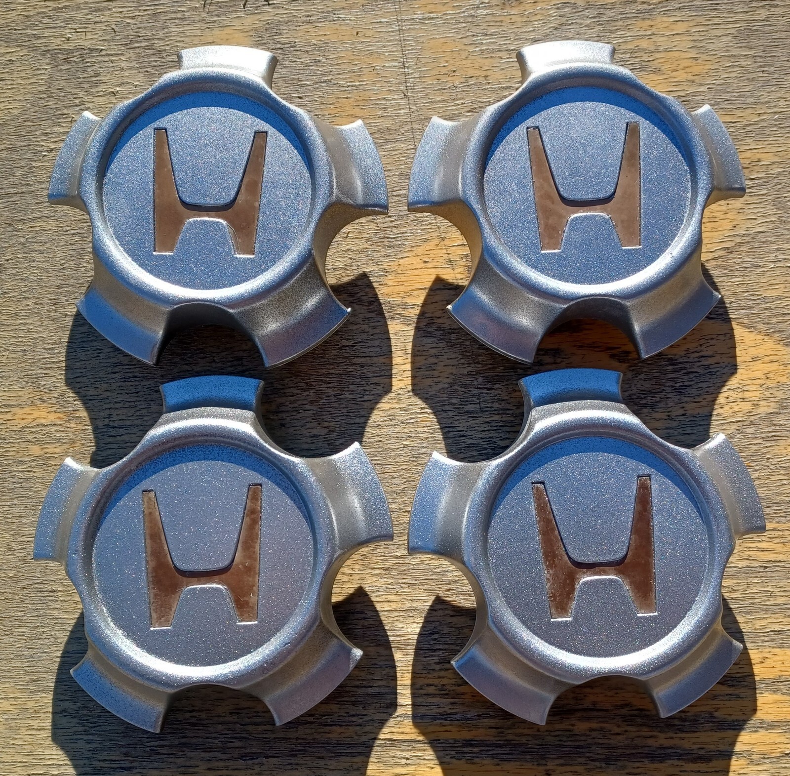 Honda Accord center cap set of 4, gray and chrome, 2002-2020