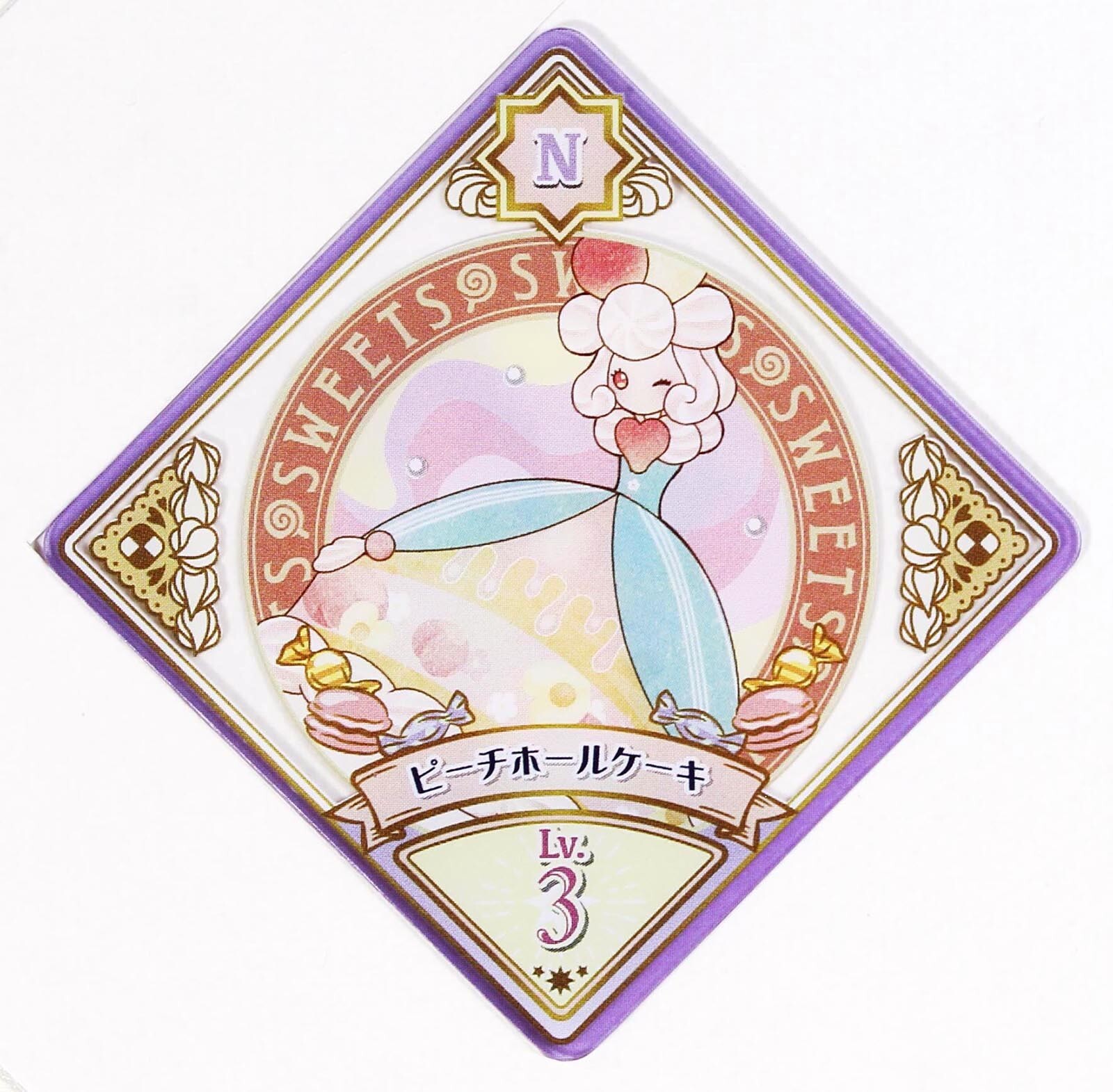 Aikatsu Planet DCD Card No.3-26 N Peach Whole Cake Lv.3