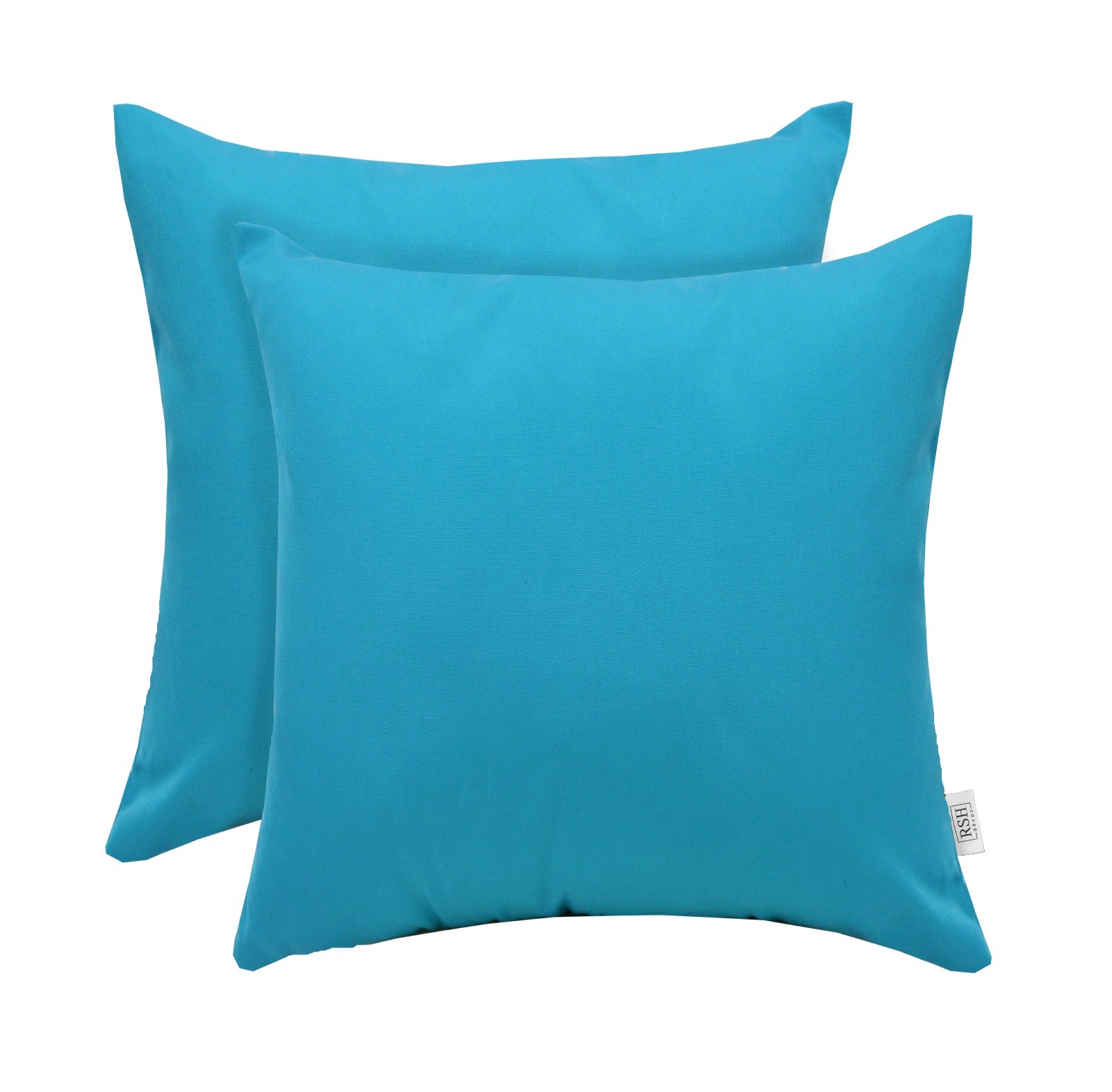 Set Of 2 Indoor Outdoor Decorative Square Pillows Sunbrella Canvas
