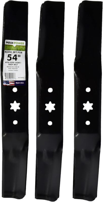 561557B USA MADE 3 Blade Set | for 54" Cut MTD, Cub Cadet, Troy-Bilt and Craftsm