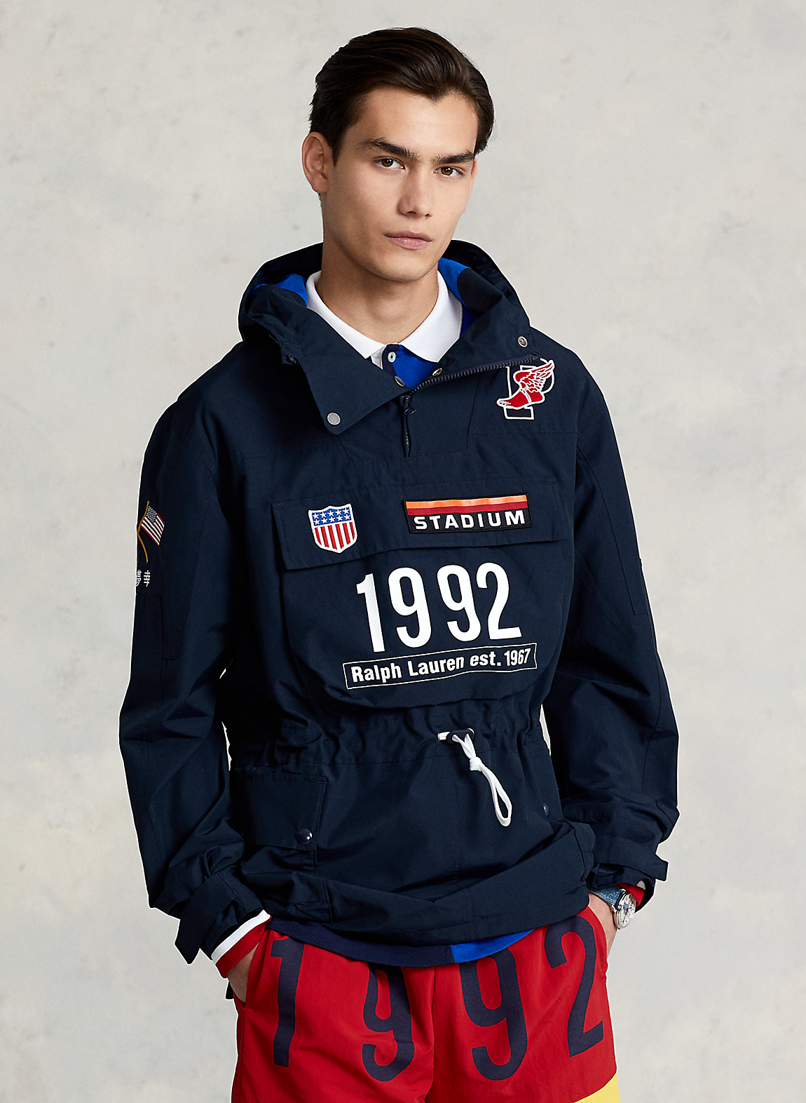 Pre-owned Polo Ralph Lauren Tokyo Stadium Anorak Jacket 1992 Pwing
