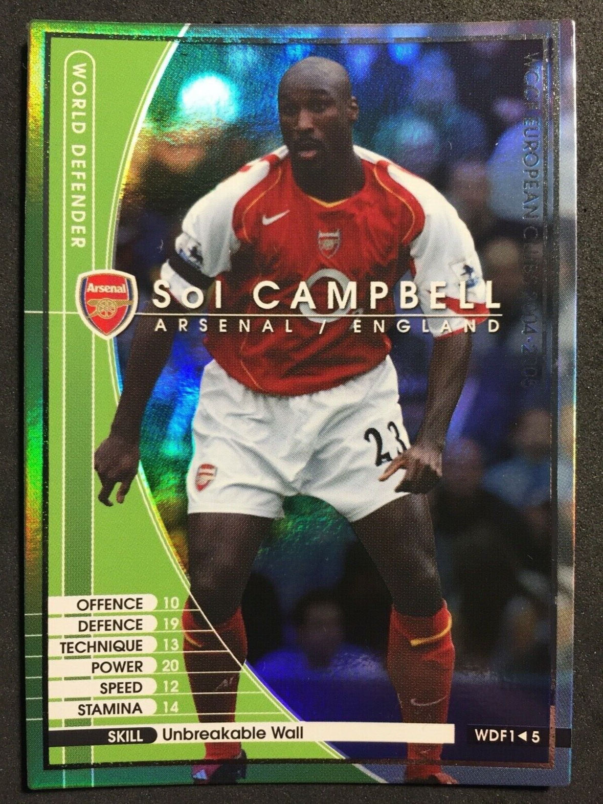 WCCF  2004～2005 2004-05 Panini SEGA WCCF World Defender Sol Campbell Arsenal