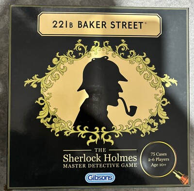 221B Baker Street Board Game Sherlock Holmes Master Detective Game