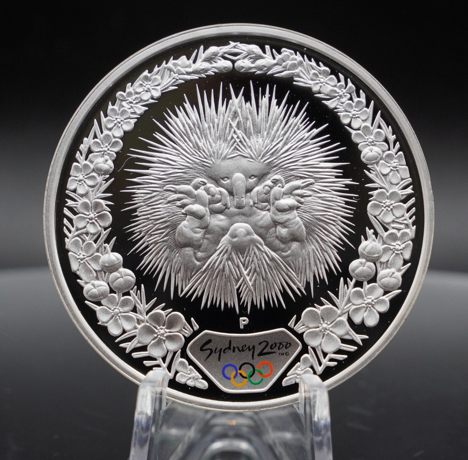 貨幣 THE SYDNEY 2000 OLYMPIC SILVER COIN 2000 Sydney Australia XXVII Olympics Echidna 1oz 999 FINE
