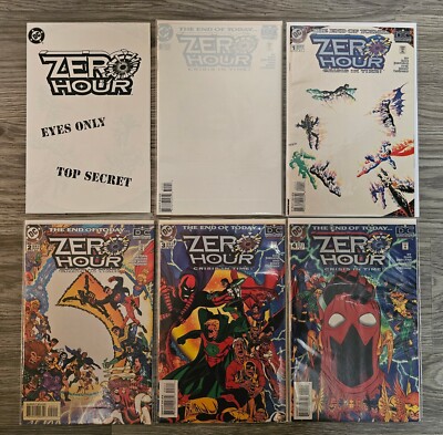 Zero Hour : Crisis in Time #0 1 2 3 & 4 DC Comics Lot 1994 Complete Set VF-NM 
