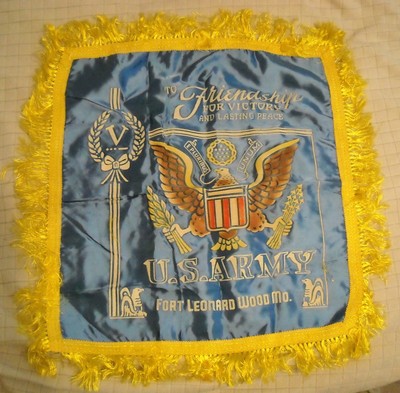 U.S. ARMY PILLOW COVER CASE FORT LEONARD WOOD, MO To friendship for victory and