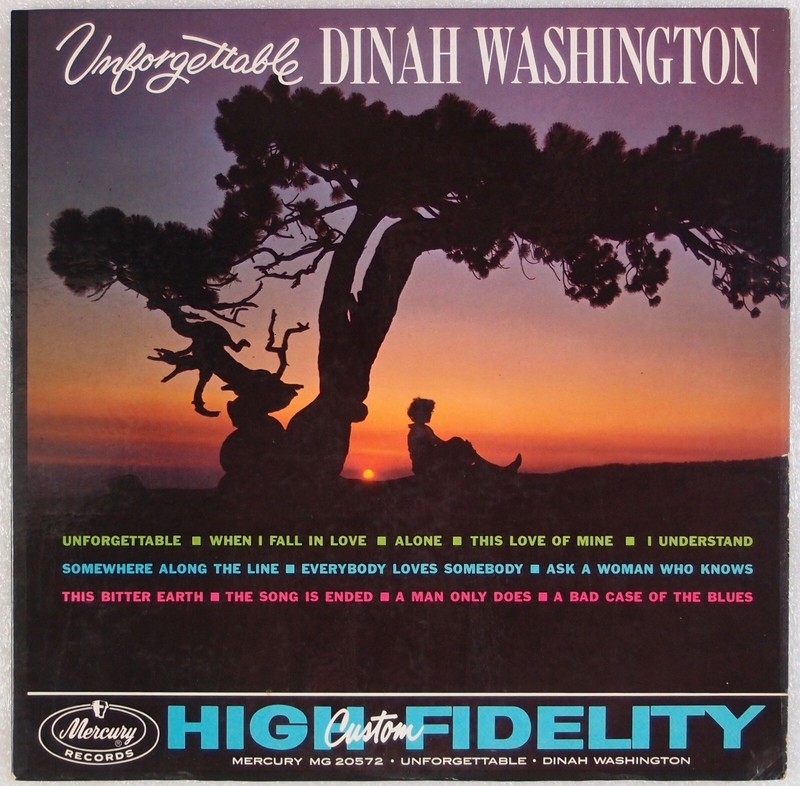 DINAH WASHINGTON: Unforgettable US Mercury MG-20572 DG '61 Jazz LP
