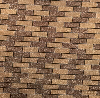 Roofing quilt fabric by Michael Miller C1227-Brown brown roof tiles
