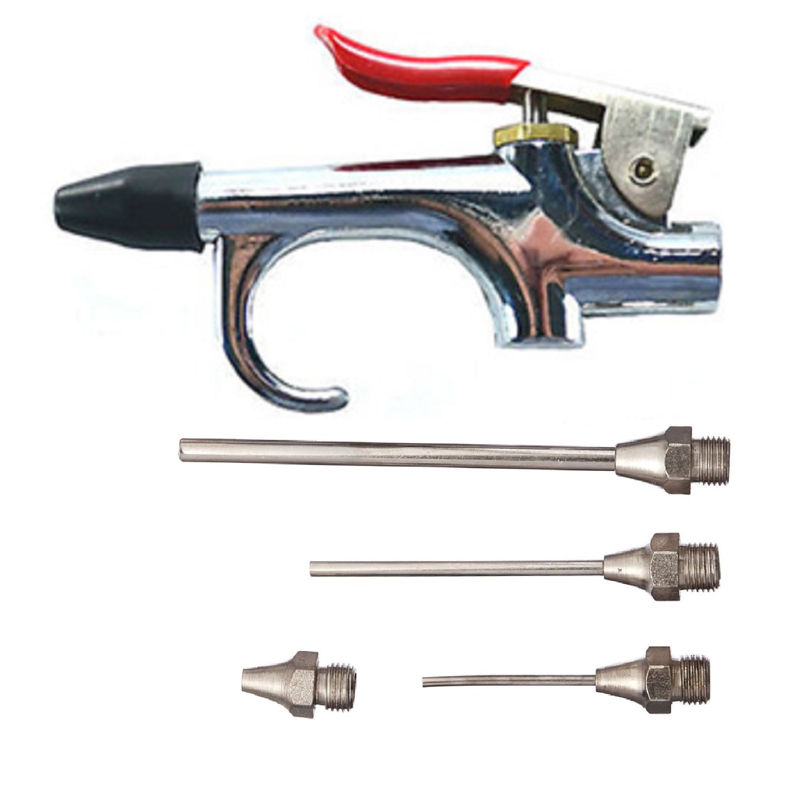 5pc Blow Gun Kit Air Compressor Nozzle Tip Needle Inflation Blower Air