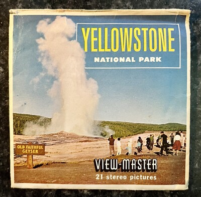 Yellowstone National Park Old Faithful View Master 3 Reel Packet 1962 Vintage