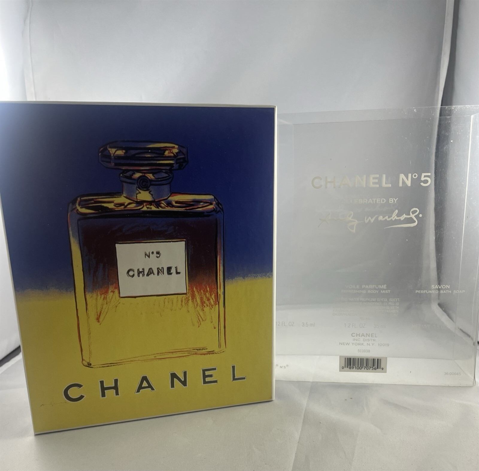 1997 Chanel No. 5 Andy Warhol Perfume Set 1.2 Oz Mist Mini Parfum Bath Soap NEW | eBay 1997 Chanel No. 5 Andy Warhol Perfume Set 1.2 Oz Mist Mini Parfum Bath Soap NEW | eBay
