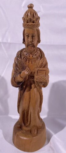 Vintage Holzschnitzerei Holzfigur Krippenfigur die heiligen Knige BF99