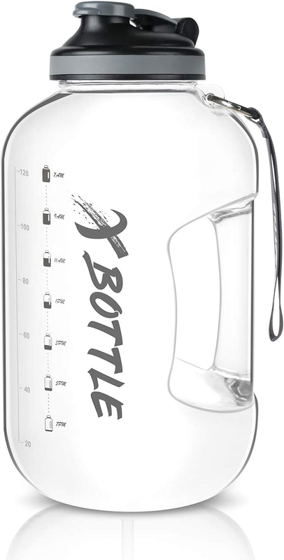 1 Gallon Water Bottle Drinking Clear Jug for Exercise Gym Camp