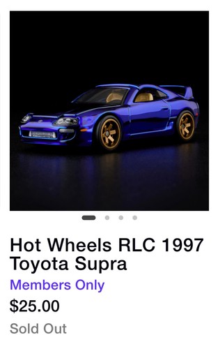 ホットウィール RLC トヨタ スープラ 1997 Toyota Supra Hot Wheels RLC 1997 Toyota Supra - US