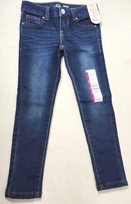 Wonder Nation Girls Skinny Jeans Size 5 Blue Denim Pants Adjustable NEW