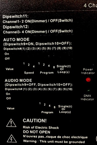 Eliminator Lighting ED-15 4-Channel DMX Lighting Dimmer Pack.  (A43)