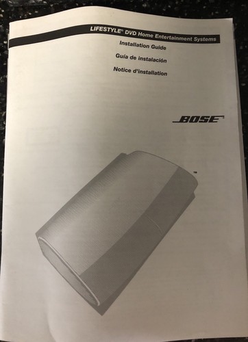 Bose Lifestyle 28/35 DVD Home Operating & Installation Guide/Manual/Instructions