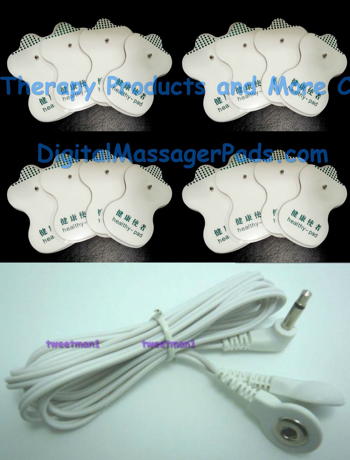 OMRON COMPATIBLE ELECTRODES REPLACEMENT MASSAGE PADS (16) WITH...