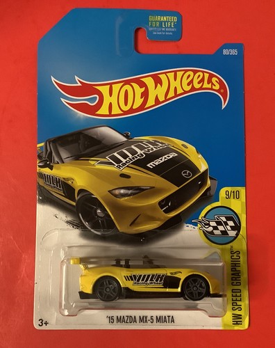 2015 hot wheels speed graphics ' 15 Mazda MX-5 Yellow Miata