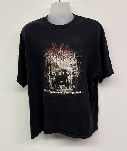 アメリカ KORN ヴィンテージTシャツ Lサイズ USA 古着 00S KORN アンタッチャブルズ ヴィンテージ ロックT