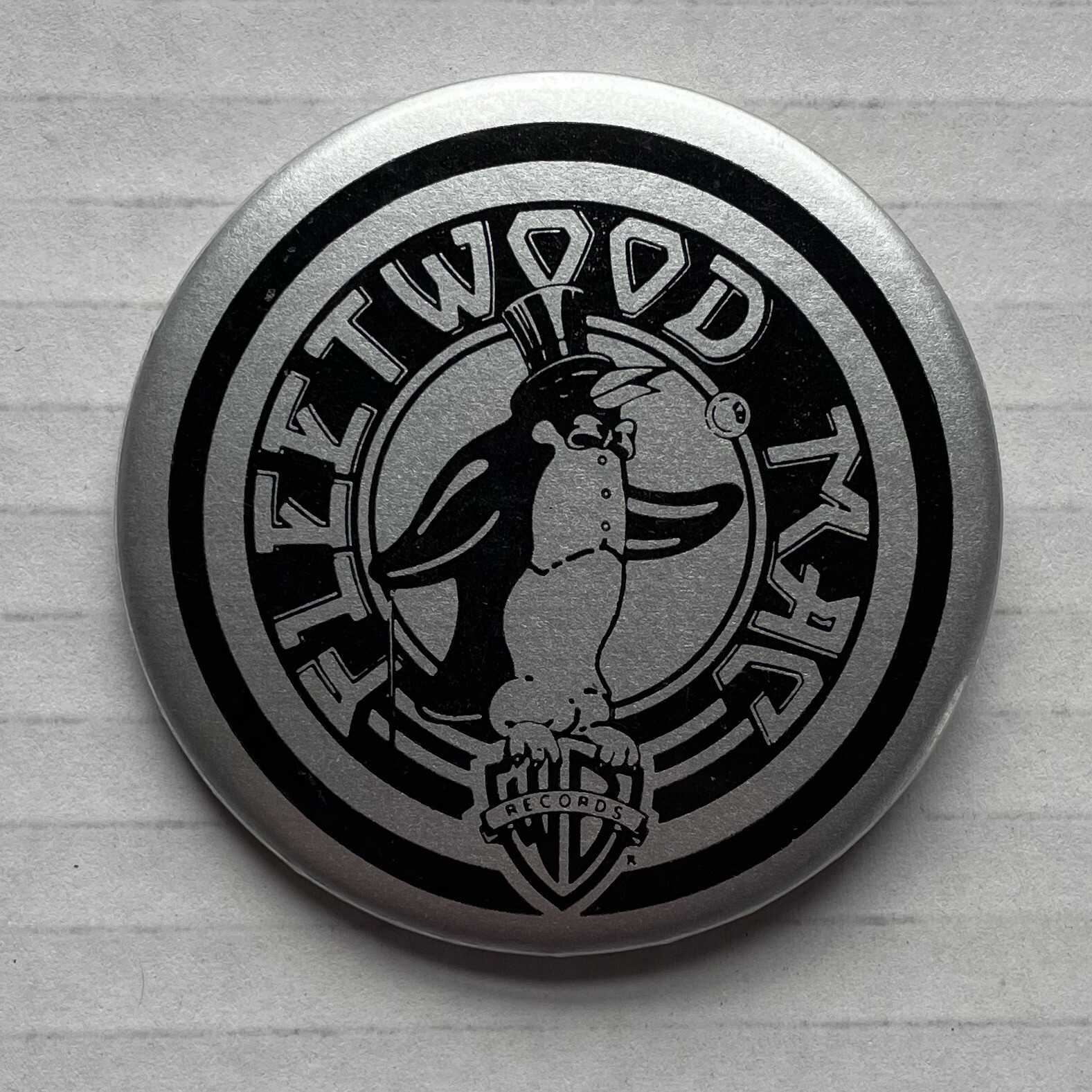 FLEETWOOD MAC Penguin Logo 1970's US Promo BUTTON 2.5