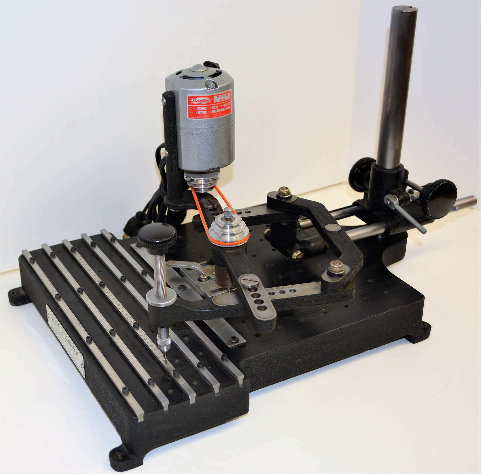 Green Engraver Engraving Instrument Model 106  with Brass Letters Numbers