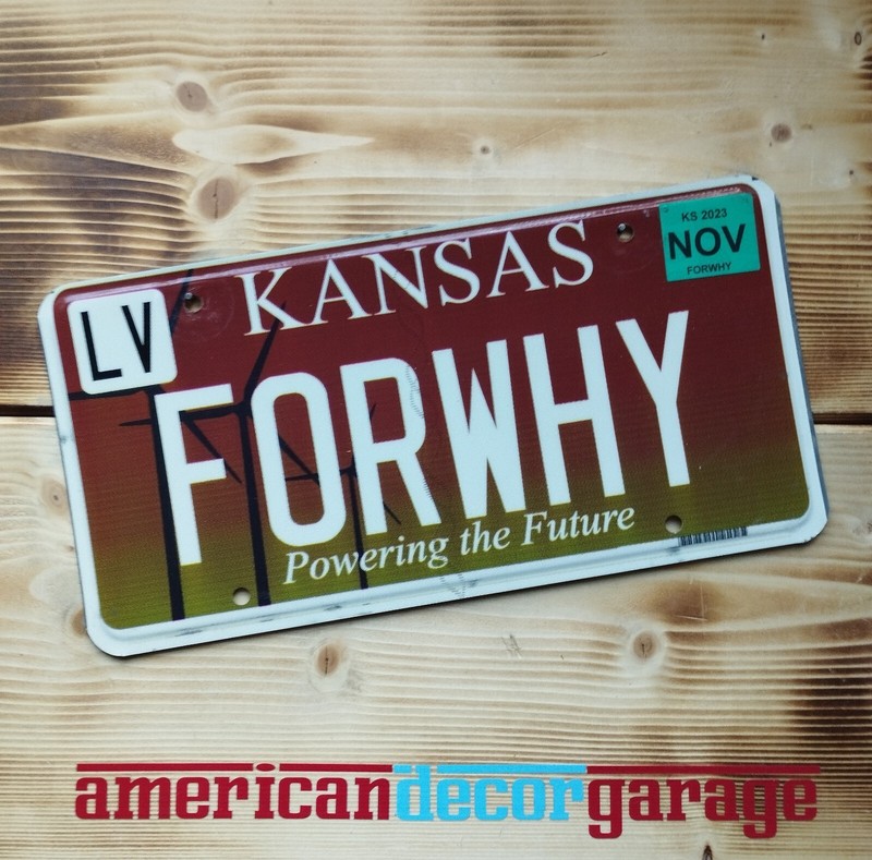 Usa Nummernschild/Kennzeichen/License Plate *Kansas Powering The Future*