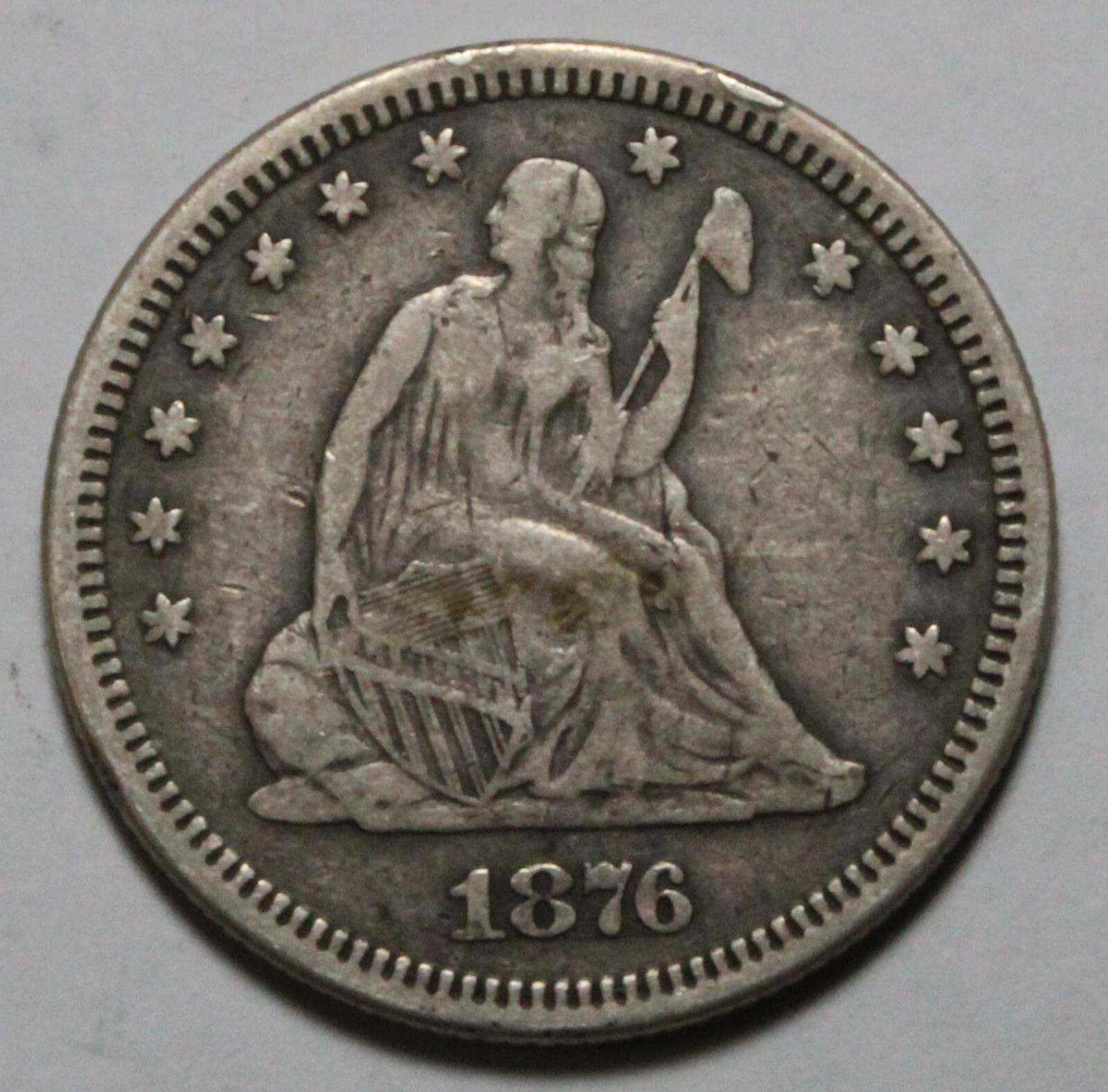 1876 Seated Quarter LW227 | eBay