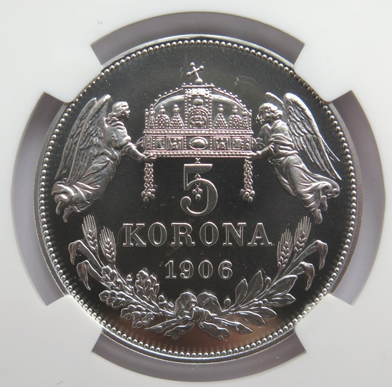 [R3637] 5 Korona 1906 Kb Bp, Restrike, Hongrie