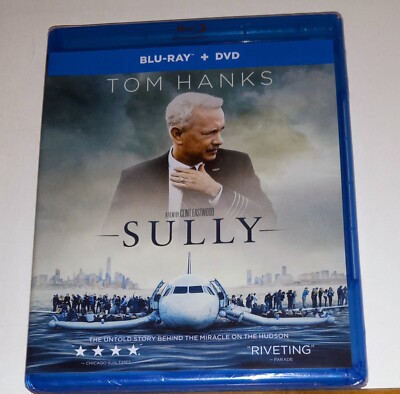 SULLY  (BLU-RAY, DVD 2016)  Tom Hanks -  NEW WITH TATTERED OVERWRAP 