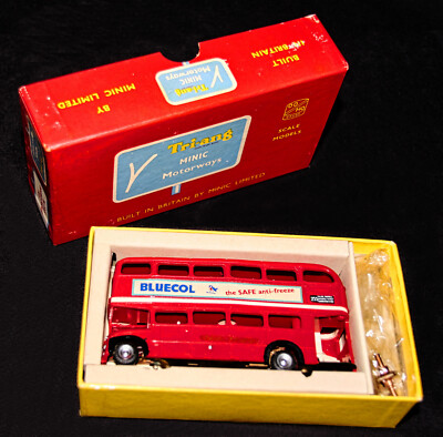 Triang MINIC Motorways London Double-Decker Bus M.1545 Original-Box m. Zub. MB !
