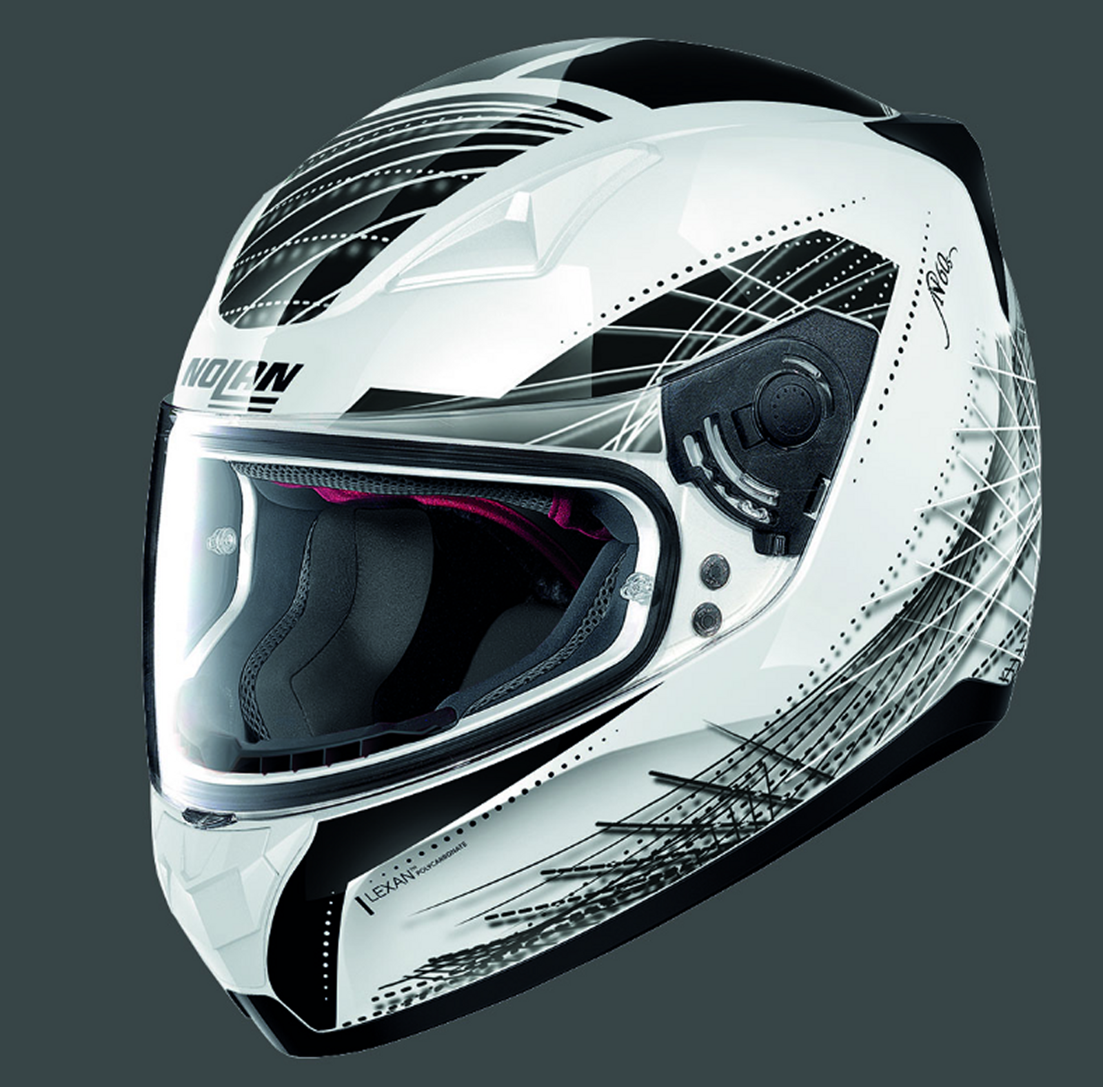 CASCO NOLAN INTEGRALE  N60-5 MIKADO BIANCO/NERO COL. 62  TUTTE LE TAGLIE