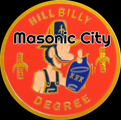 a-335 shriner hillbilly degree car emblem mason shrine temple