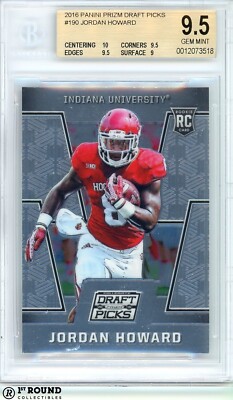 Jordan Howard BGS 9.5: 2016 Panini Prizm Draft Picks Rookie Year #190 POP 2