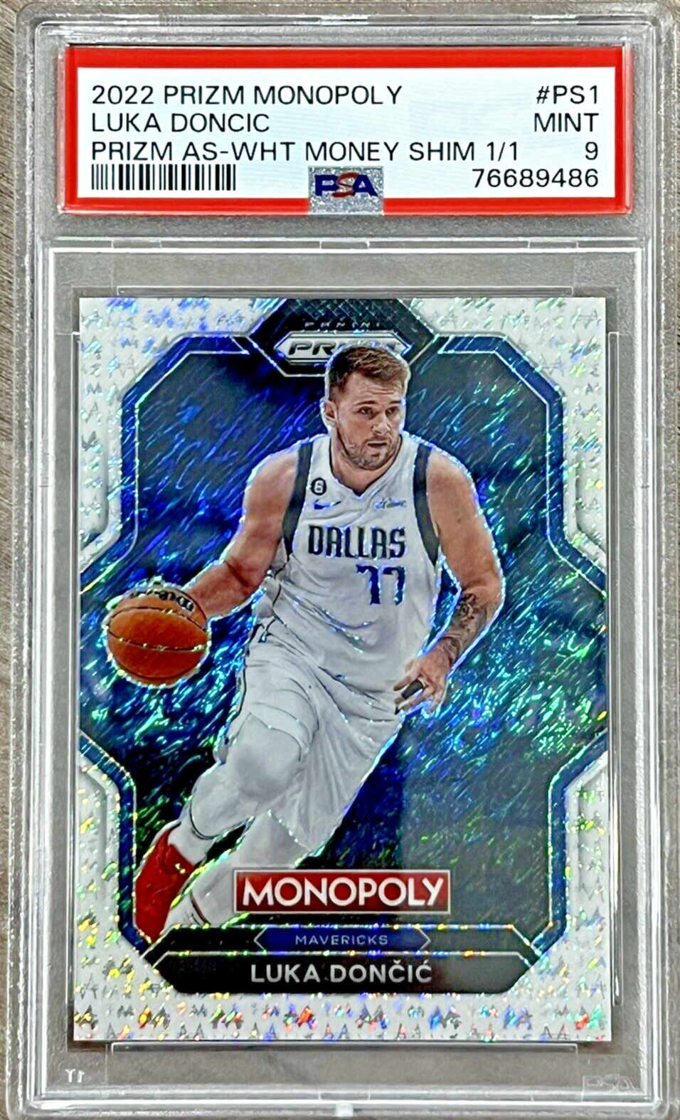 2022-2023 Panini Prizm Monopoly Luka Doncic 1 of 1 White 2022-2023 Panini Prizm Monopoly Luka Doncic 1 of 1 White