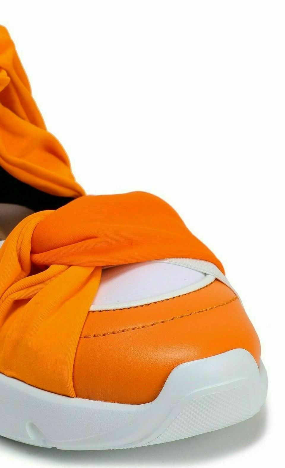 Pre-owned Pucci Emilio  City Up Ruffle Trainers Shoes Slip-on Sneakers Shoes 39 In Orange