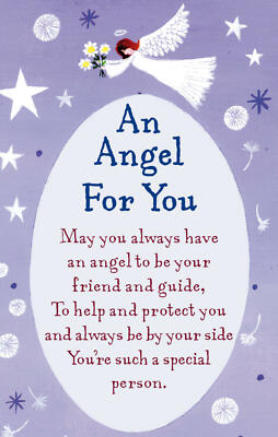 AN ANGEL FOR YOU HEARTWARMERS Keepsake Wallet Card Gift Verse Poem Angels💕